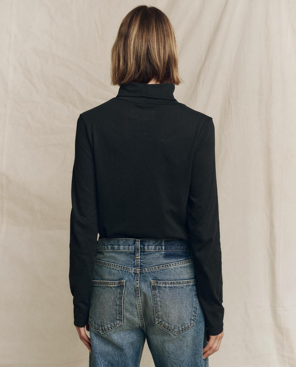 The Great. Long Sleeve Tees | The Turtleneck. Almost Black - Women