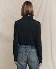 The Great. Long Sleeve Tees | The Turtleneck. Almost Black - Women