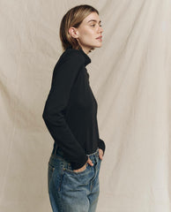 The Great. Long Sleeve Tees | The Turtleneck. Almost Black - Women