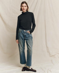 The Great. Long Sleeve Tees | The Turtleneck. Almost Black - Women