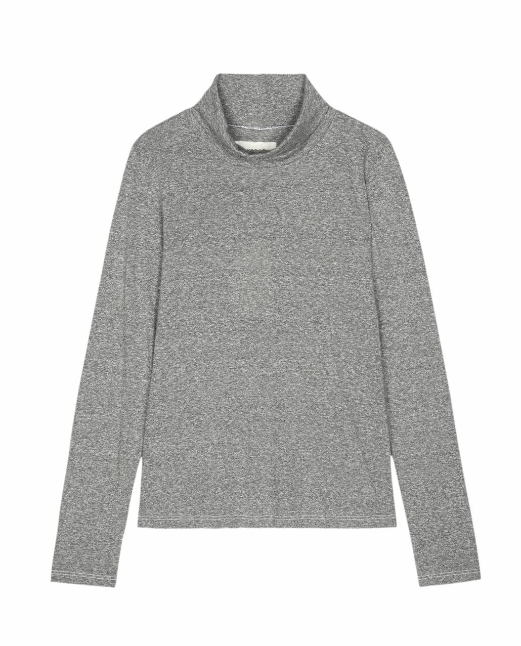 The Great. Long Sleeve Tees | The Turtleneck. Heather Grey - Women