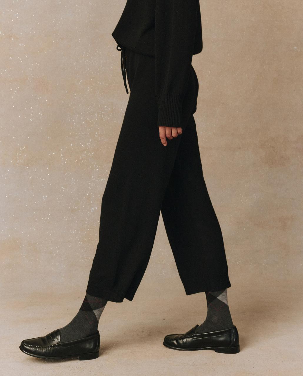 The Great. Pants | The Cashmere Lantern Pant. Black - Women