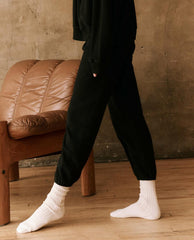 The Great. Pants | The Fleece Stadium Sweatpant. Almost Black - Women