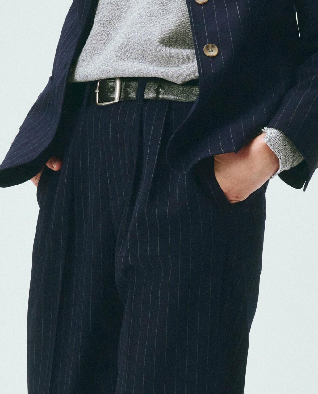 The Great. Pants | The Tradesman Pant. Navy Pin Stripe - Women
