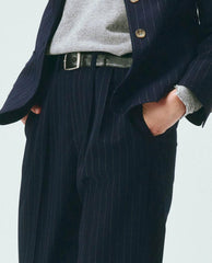 The Great. Pants | The Tradesman Pant. Navy Pin Stripe - Women