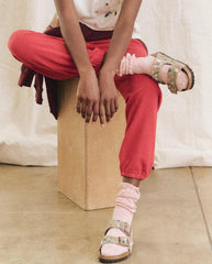 The Great. Shoes | Arizona Taupe Birkenstock With Paint. Taupe With Bright Multi Paint - Women