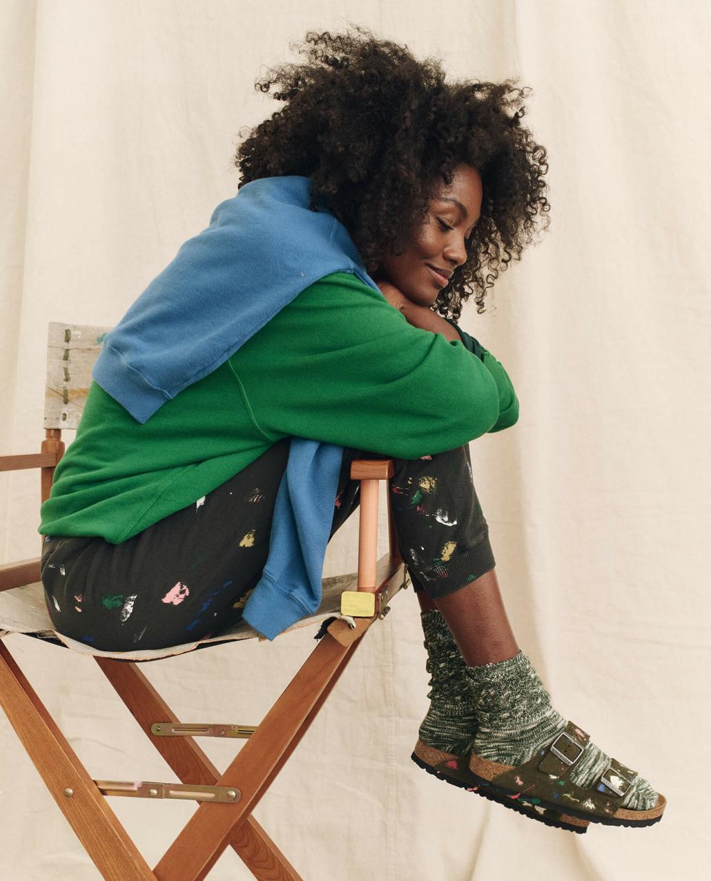 The Great. Shoes | Arizona Thyme Birkenstock With Paint. Thyme With Bright Multi Paint - Women