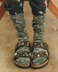 The Great. Shoes | Arizona Thyme Birkenstock With Paint. Thyme With Bright Multi Paint - Women