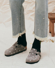 The Great. Shoes | BIRKENSTOCK Boston With Hand Painted Tooled Daisy. Iron Oiled Leath - Women