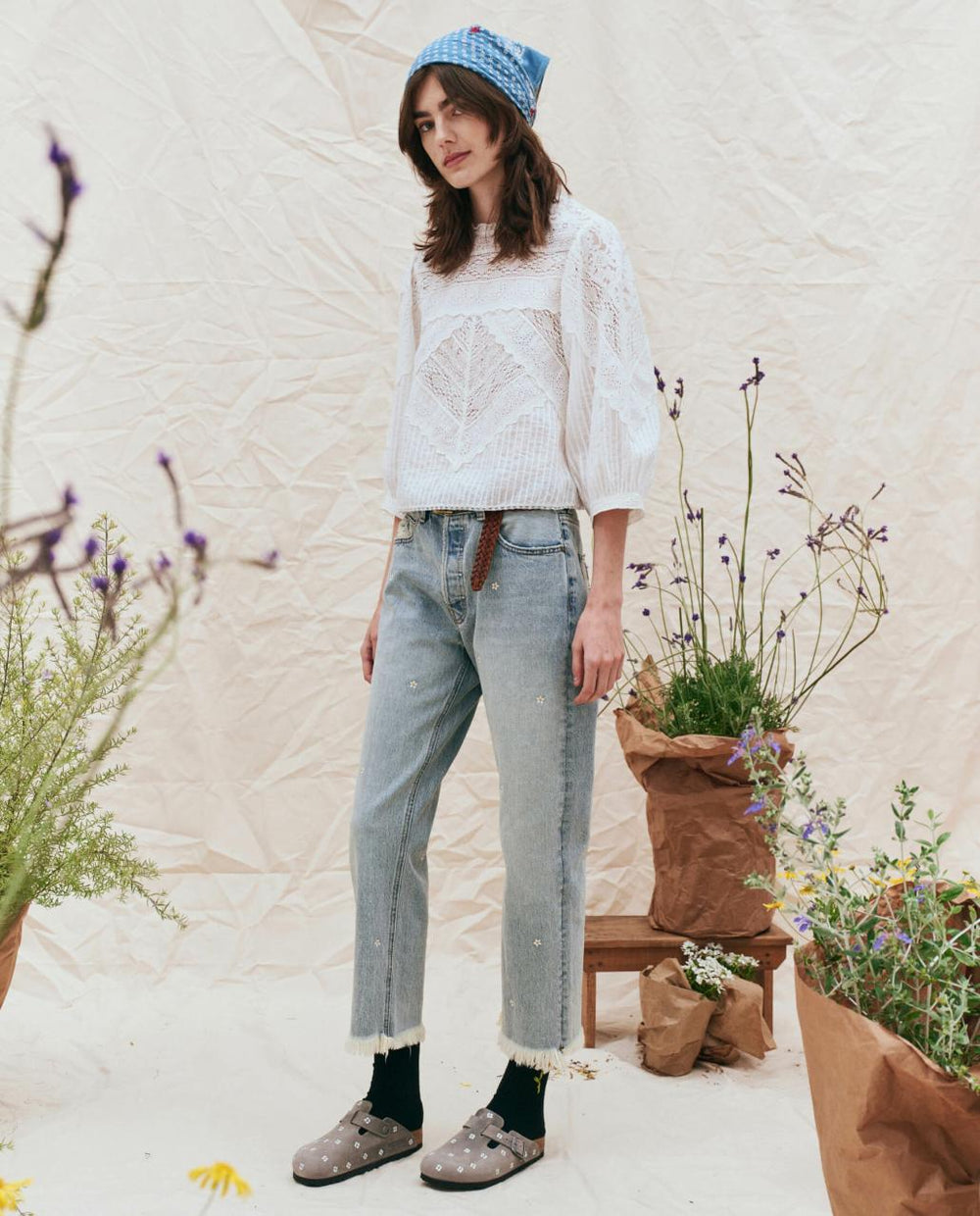 The Great. Shoes | BIRKENSTOCK Boston With Hand Painted Tooled Daisy. Iron Oiled Leath - Women