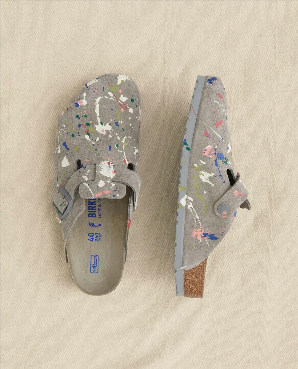 The Great. Shoes | Boston Coin Birkenstock With Paint. Coin With Bright Multi Paint - Women