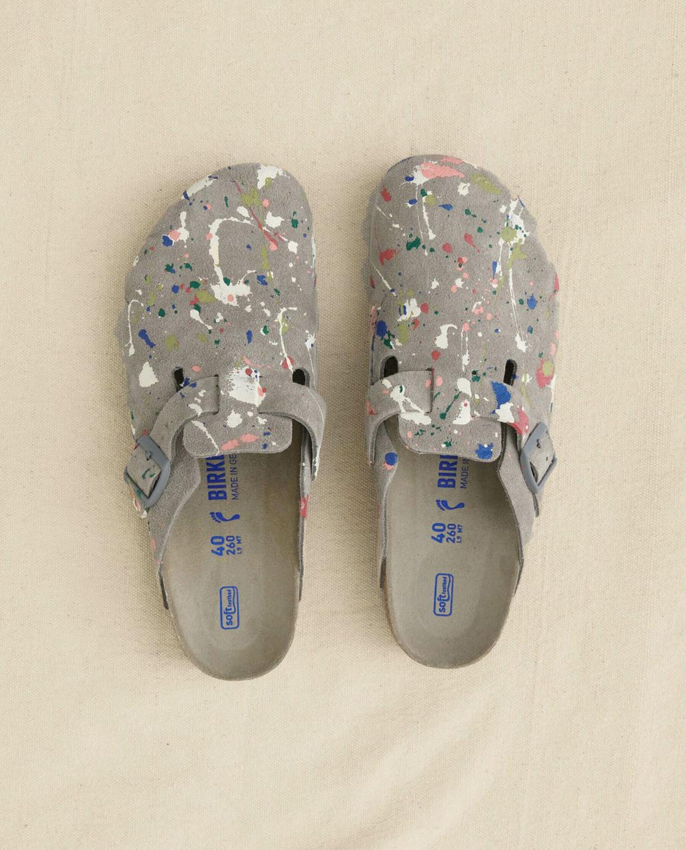The Great. Shoes | Boston Coin Birkenstock With Paint. Coin With Bright Multi Paint - Women