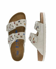 The Great. Shoes | The BIRKENSTOCK Arizona With Hand Painted Tooled Tulip. Antique Whi - Women