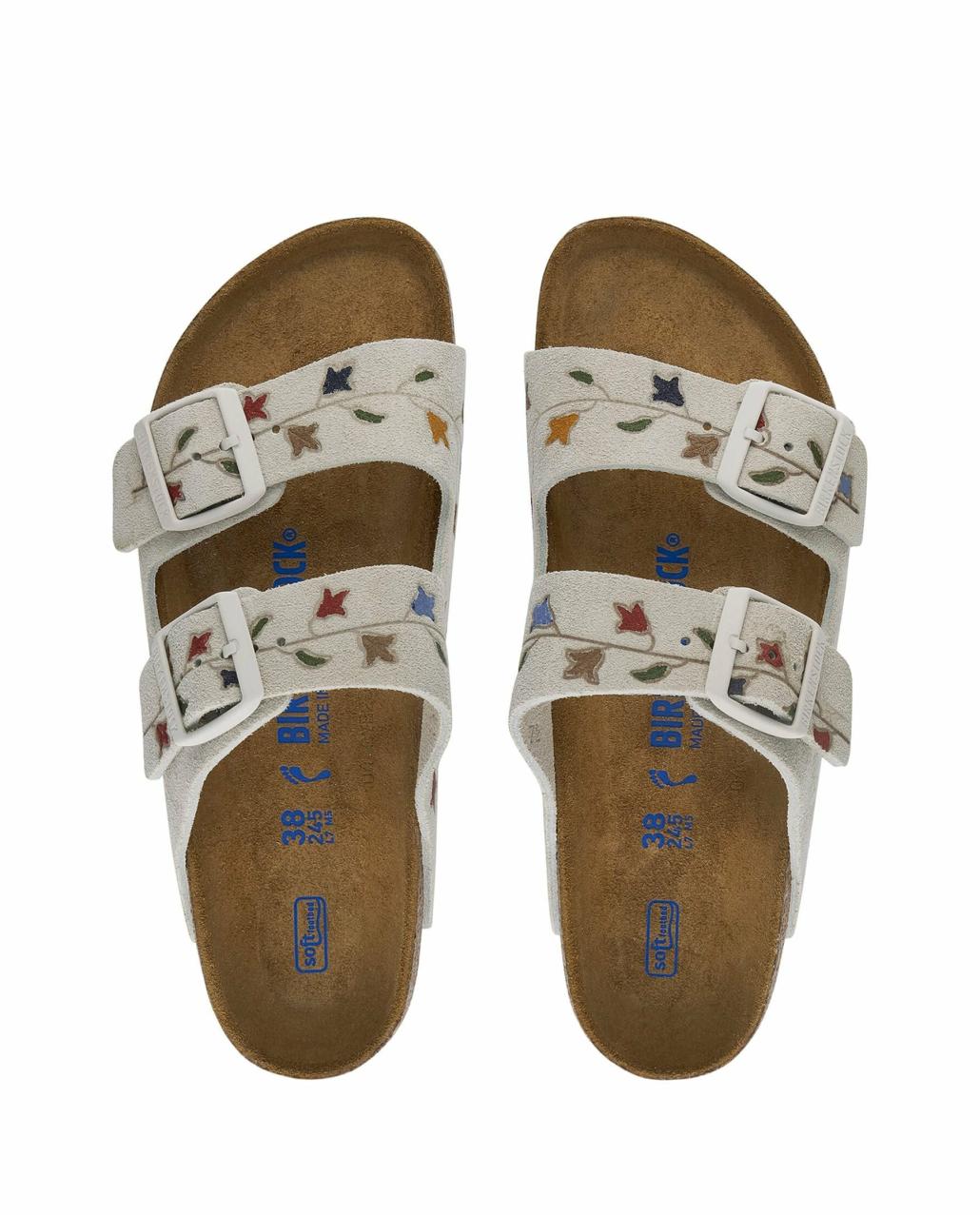 The Great. Shoes | The BIRKENSTOCK Arizona With Hand Painted Tooled Tulip. Antique Whi - Women