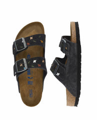 The Great. Shoes | The BIRKENSTOCK Arizona With Hand Painted Tooled Tulip. Velvet Gray - Women