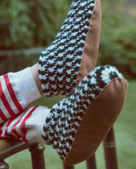 The Great. Shoes | The Bootie Slipper. Black And Cream Stripe - Women