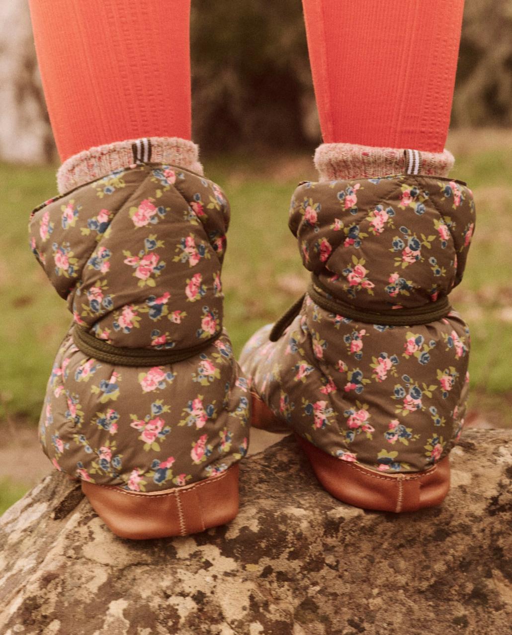 The Great. Shoes | The Down Quilted Puffer Slipper. Cypress Basin Floral - Women
