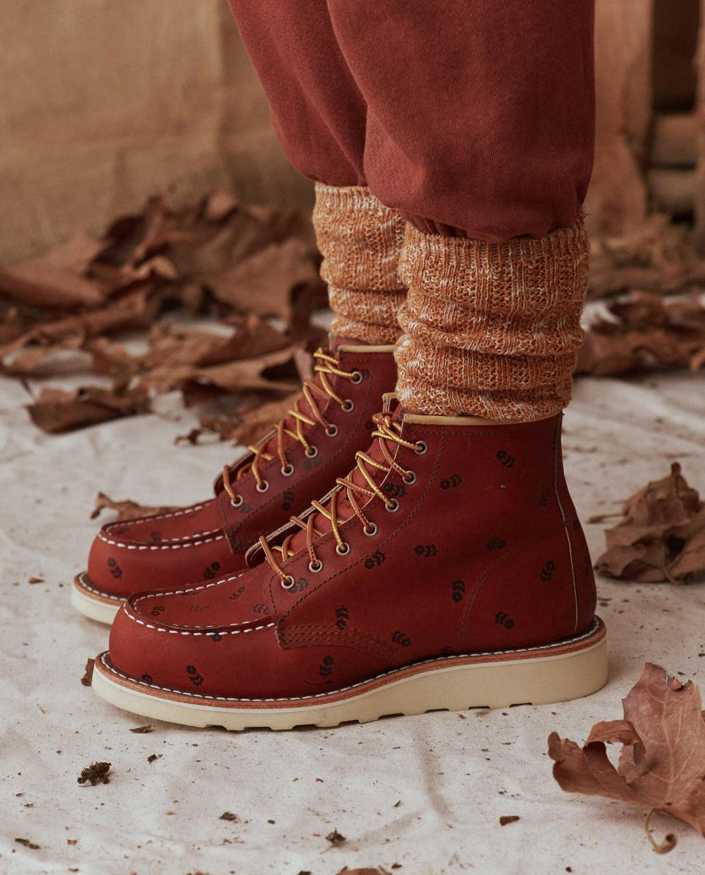 The Great. Shoes | The Red Wing Heritage Boot. Oro Legacy Embossed Floral - Women