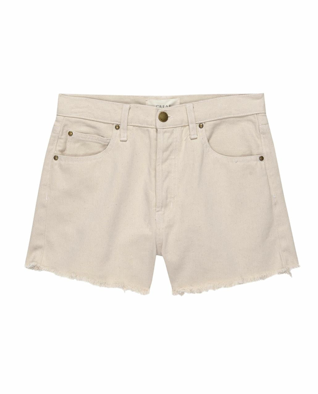 The Great. Skirts &amp; Shorts | The Clark Short. Washed White - Women