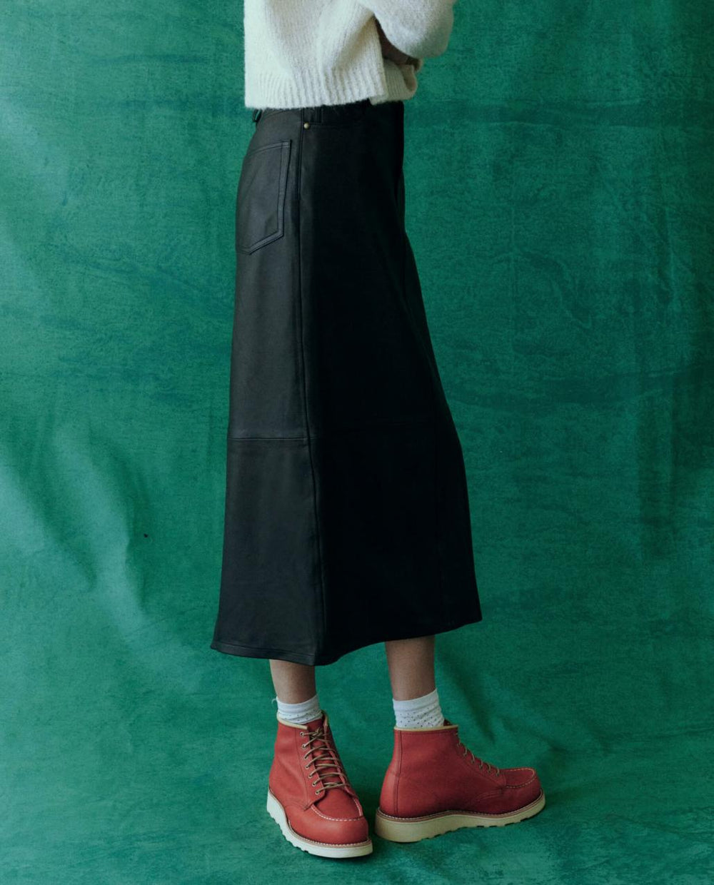 The Great. Skirts &amp; Shorts | The Leather Column Skirt. Black - Women
