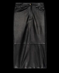 The Great. Skirts &amp; Shorts | The Leather Column Skirt. Black - Women