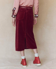 The Great. Skirts &amp; Shorts | The Velvet Column Skirt. Bordeaux - Women