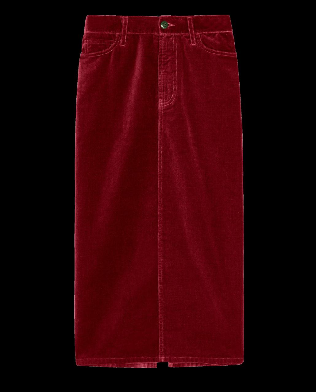 The Great. Skirts &amp; Shorts | The Velvet Column Skirt. Bordeaux - Women