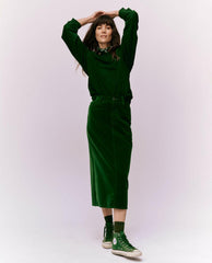 The Great. Skirts &amp; Shorts | The Velvet Column Skirt. Emerald - Women