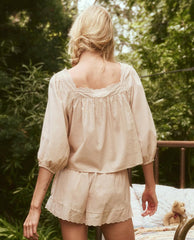 The Great. Sleep Bottoms | The Eyelet Tap Short. Soft Rosette - Women