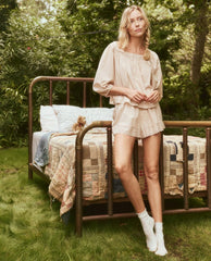 The Great. Sleep Bottoms | The Eyelet Tap Short. Soft Rosette - Women