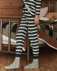 The Great. Sleep Bottoms | The Long John. Winter Pine Stripe - Women