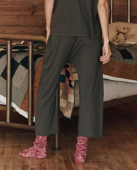 The Great. Sleep Bottoms | The Lounge Crop. Washed Black - Women