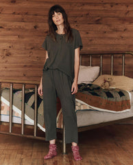 The Great. Sleep Bottoms | The Lounge Crop. Washed Black - Women