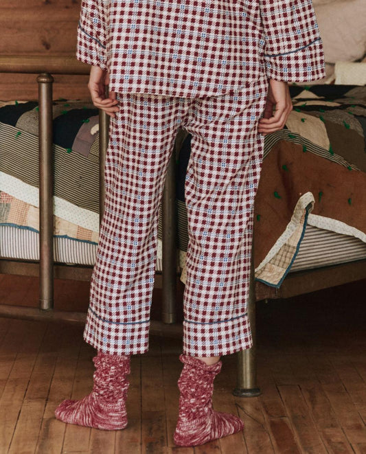The Great. Sleep Bottoms | The Pajama Pant. Bordeaux Plaid - Women