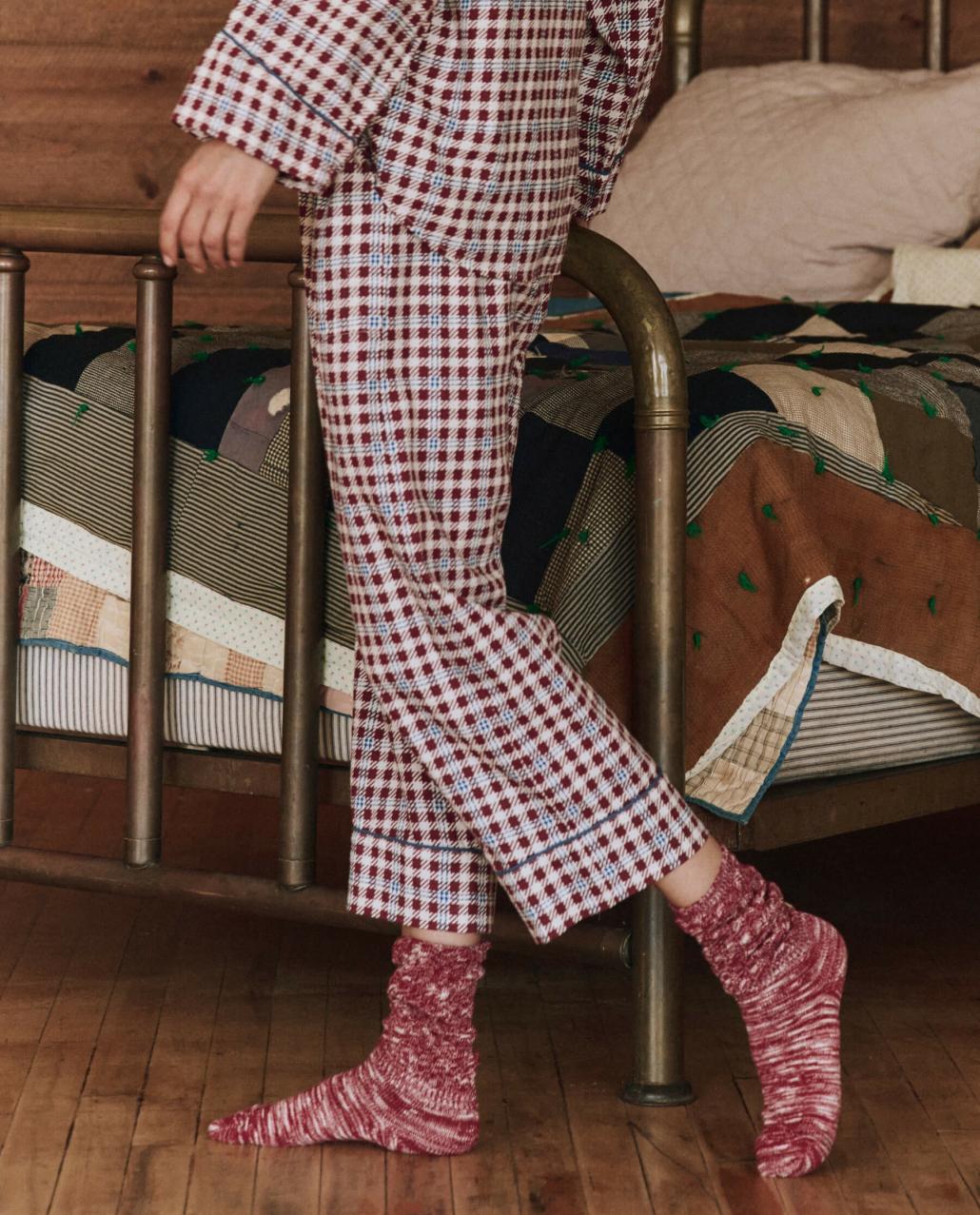 The Great. Sleep Bottoms | The Pajama Pant. Bordeaux Plaid - Women