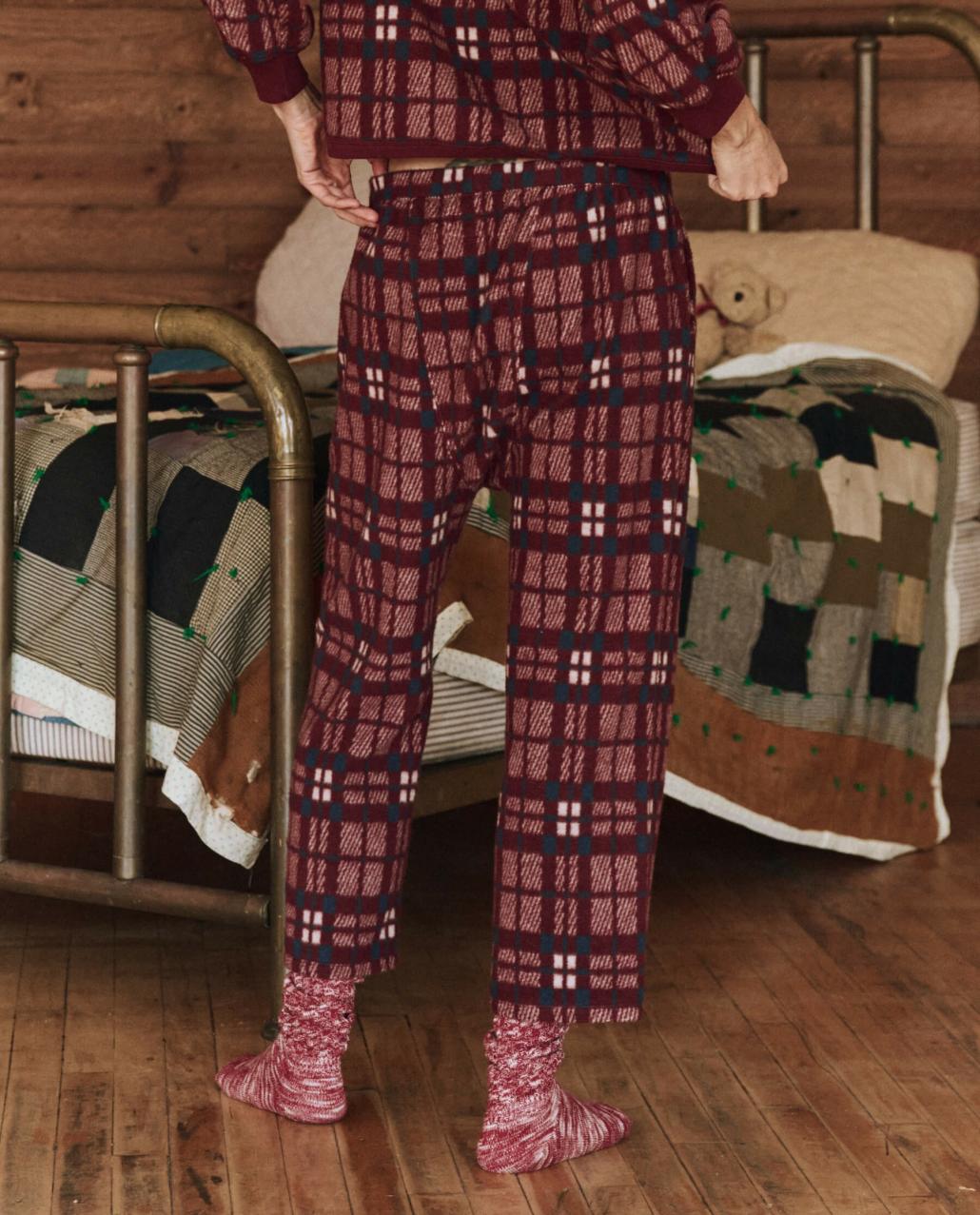 The Great. Sleep Bottoms | The Plush Fleece Pajama Pant. Fireside Plaid - Women