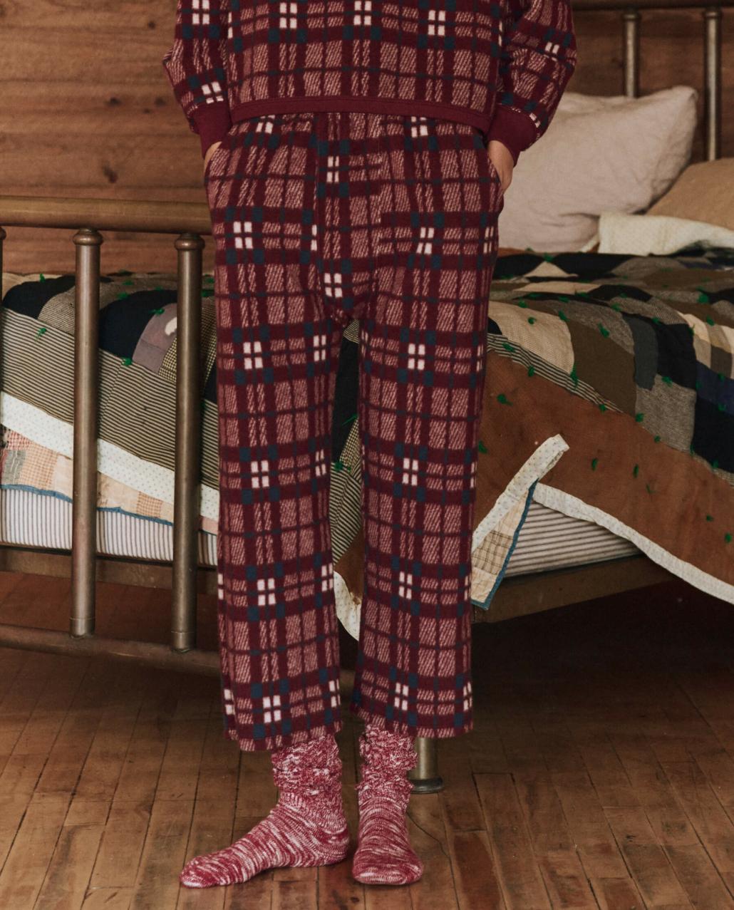 The Great. Sleep Bottoms | The Plush Fleece Pajama Pant. Fireside Plaid - Women