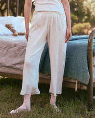 The Great. Sleep Bottoms | The Pointelle Easy Button Sleep Pant. White - Women