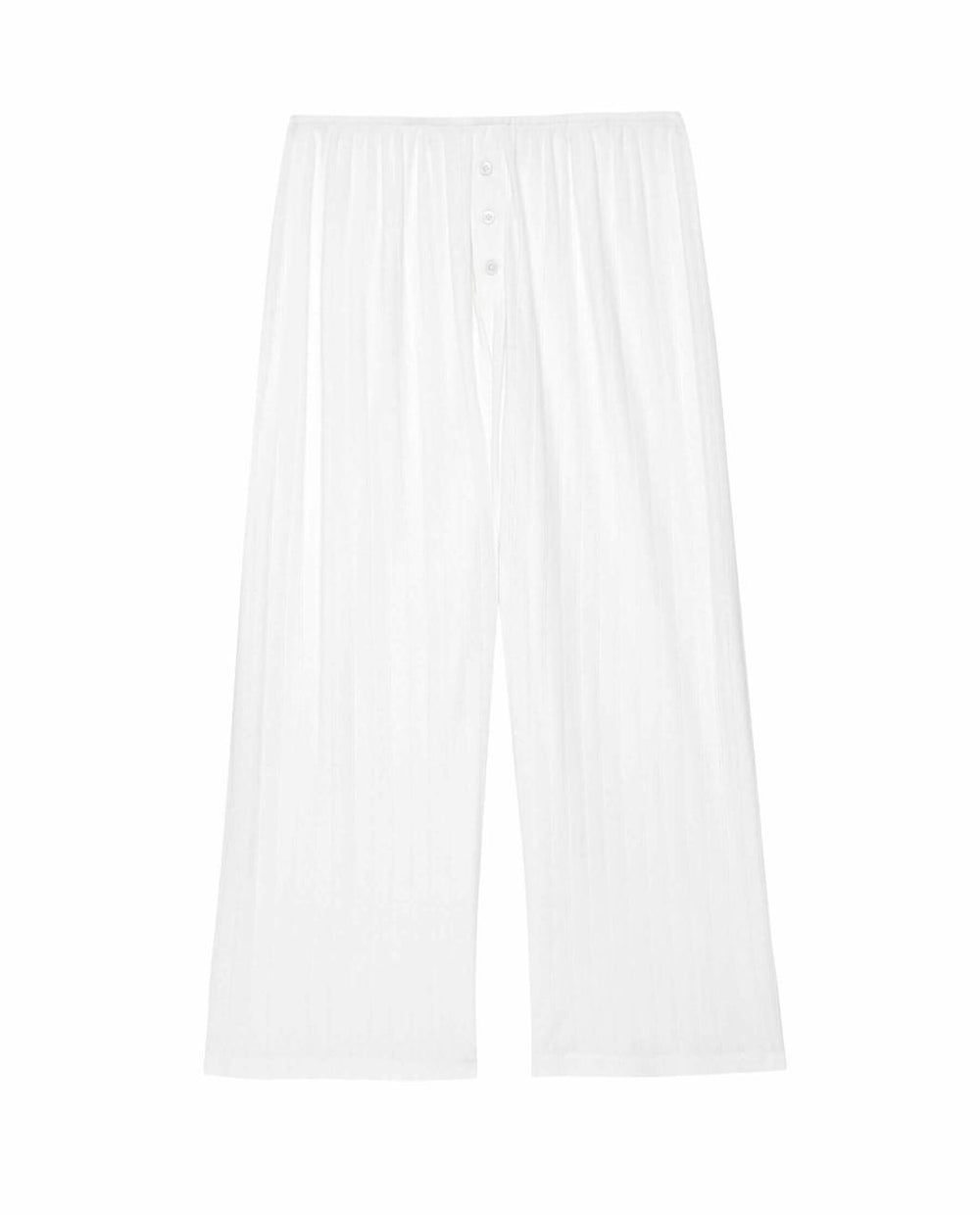 The Great. Sleep Bottoms | The Pointelle Easy Button Sleep Pant. White - Women