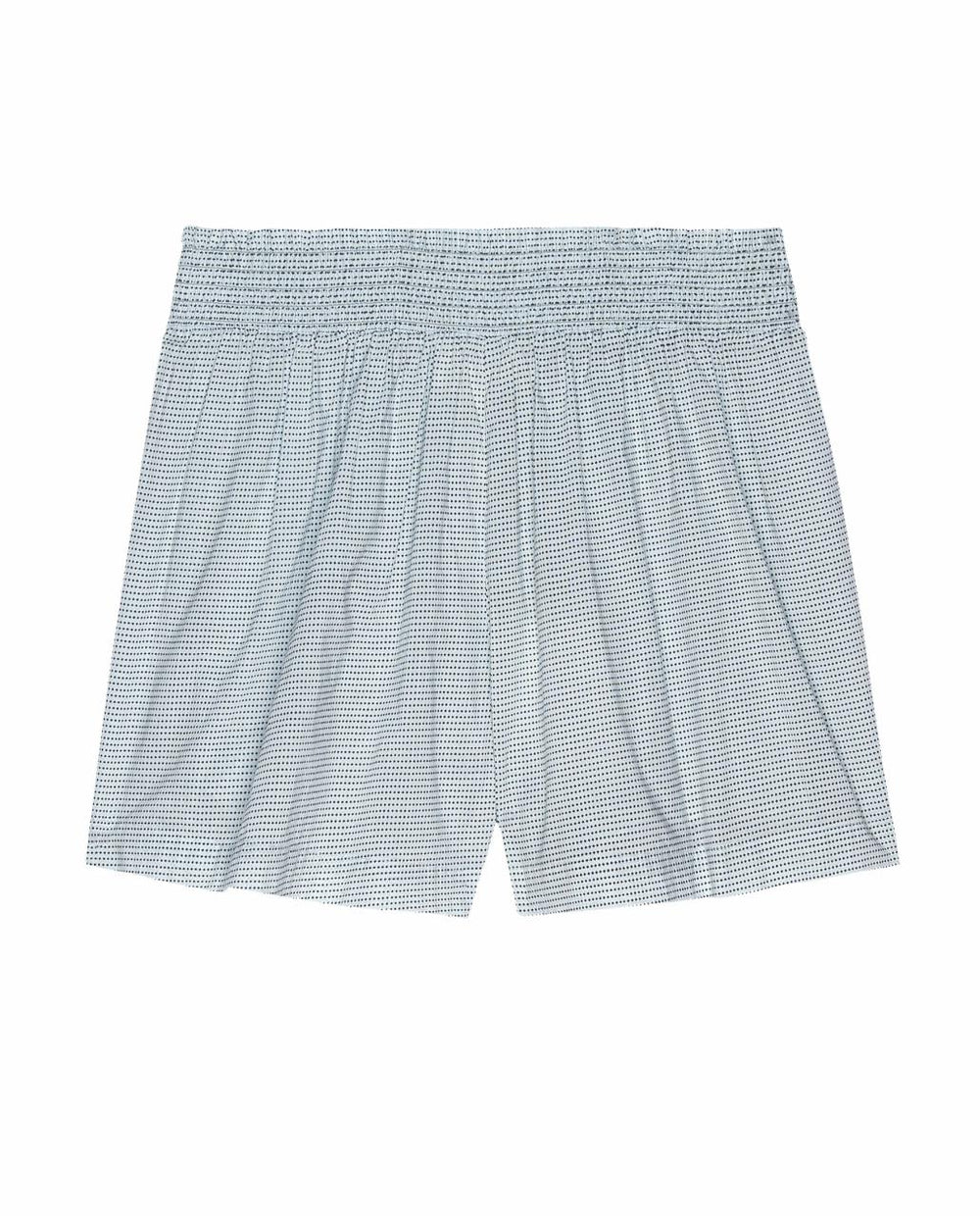 The Great. Sleep Bottoms | The Smocked Sleep Short. Blue Star Print - Women