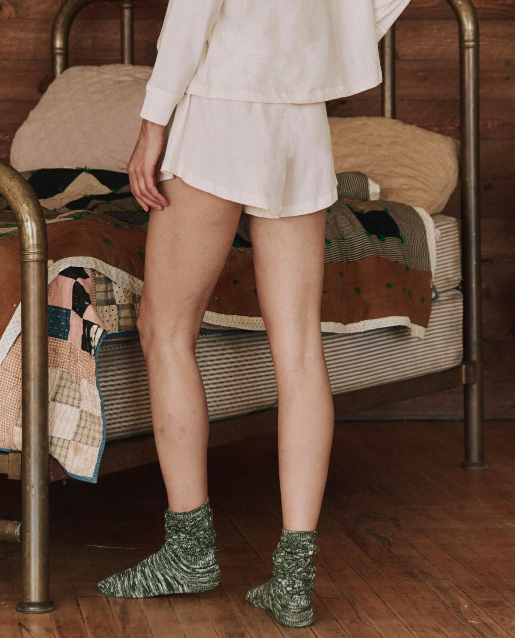 The Great. Sleep Bottoms | The Tap Short. Washed White - Women