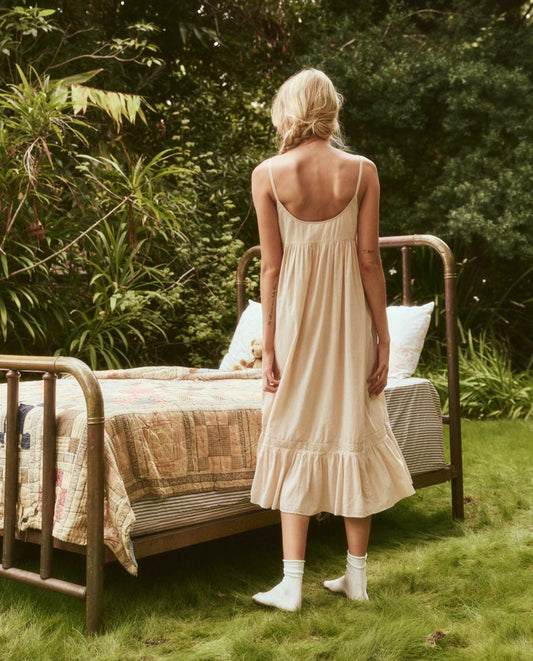The Great. Sleep Dresses | The Eyelet Ruffle Tank Night Dress. Soft Rosette - Women