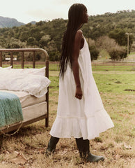 The Great. Sleep Dresses | The Eyelet Ruffle Tank Night Dress. True White - Women