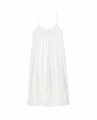The Great. Sleep Dresses | The Eyelet Ruffle Tank Night Dress. True White - Women