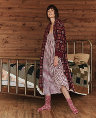 The Great. Sleep Dresses | The Ruffle Tank Night Dress. Bordeaux Plaid - Women