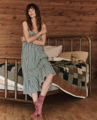 The Great. Sleep Dresses | The Ruffle Tank Night Dress. Winter Pine Plaid - Women