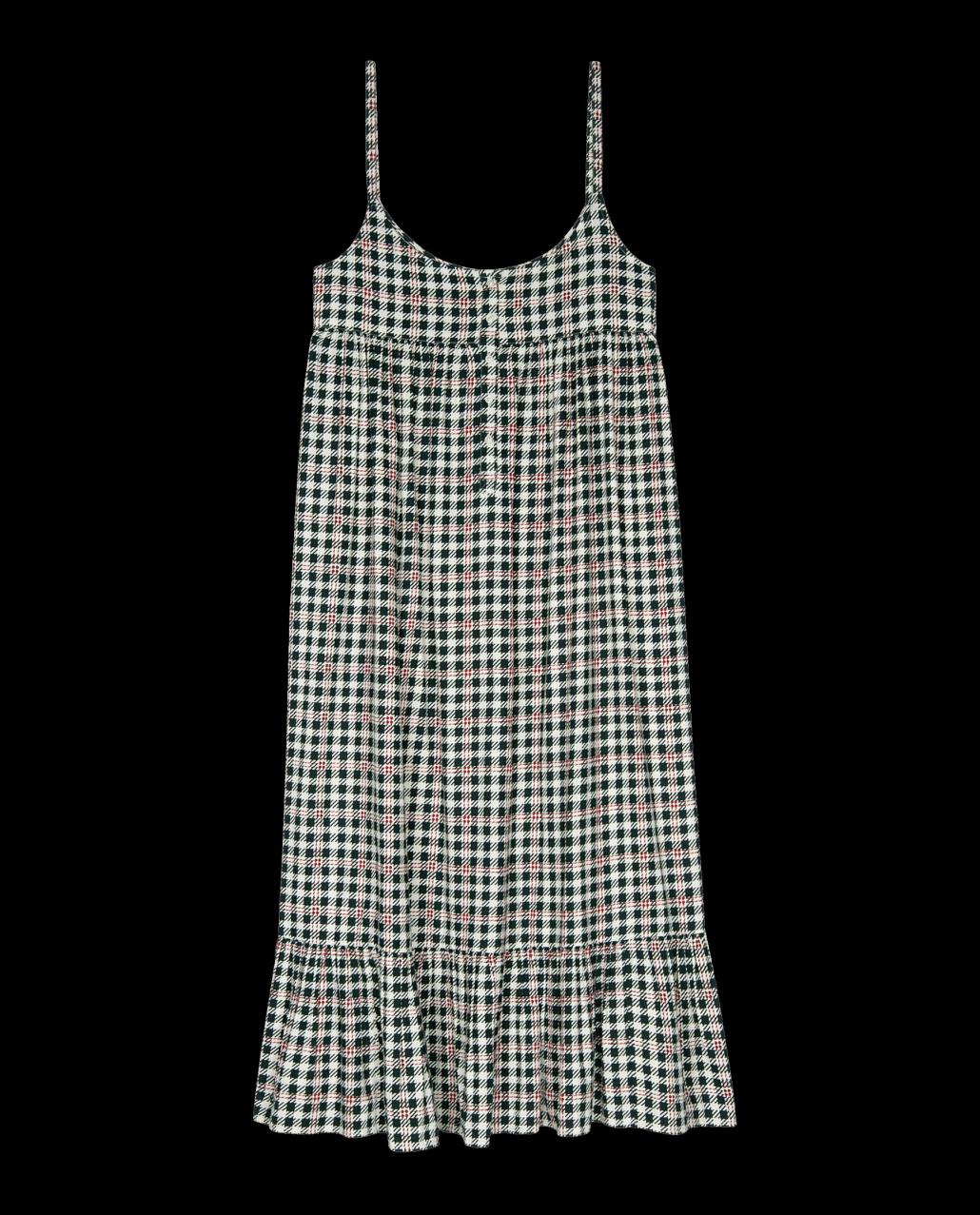 The Great. Sleep Dresses | The Ruffle Tank Night Dress. Winter Pine Plaid - Women