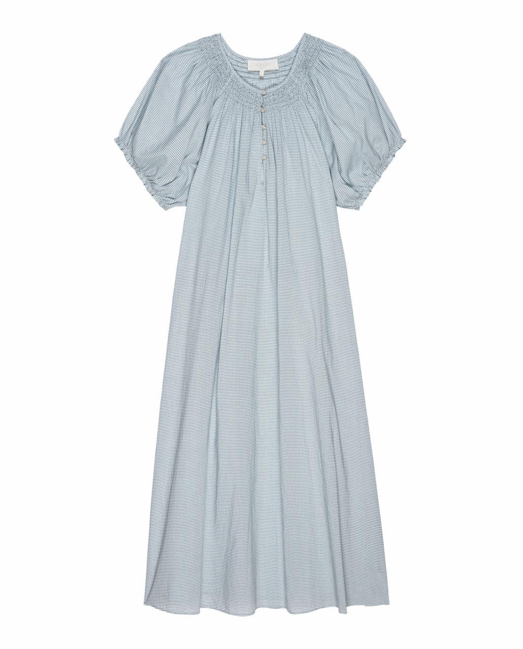 The Great. Sleep Dresses | The Smocked Sleep Dress. Blue Star Print - Women