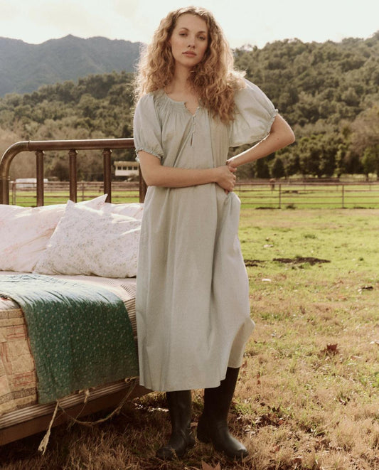 The Great. Sleep Dresses | The Smocked Sleep Dress. Blue Star Print - Women