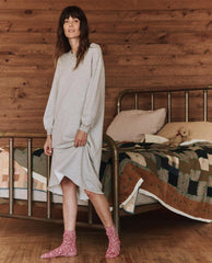 The Great. Sleep Dresses | The Sweatshirt Dress. Light Heather Grey - Women